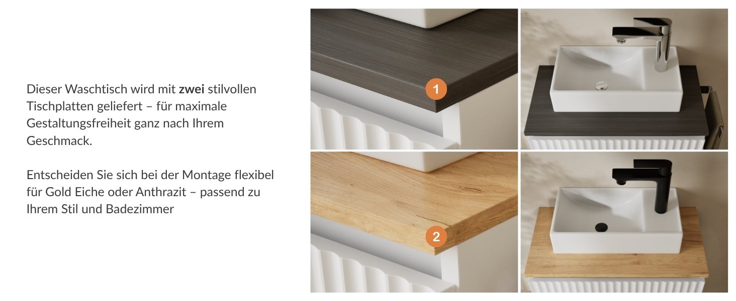 Tischplatte Anthrazit