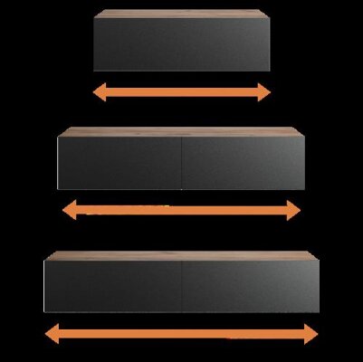 wall cabinet gold oak / anthracite