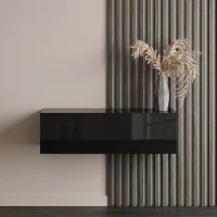 Flur M&ouml;bel Garderobe H&auml;ngeschrank 100 cm Schwarz