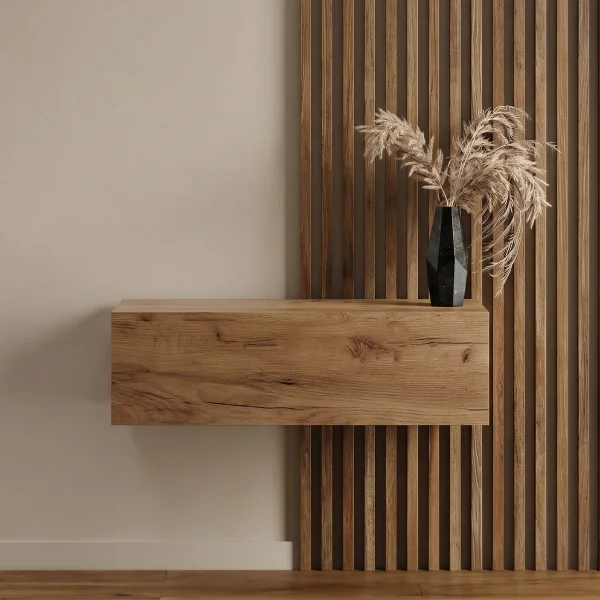 Flur Möbel Garderobe Hängeschrank 100 cm Gold Eiche