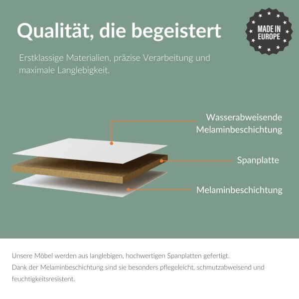 Flur Möbel Garderobe 2x Hängeschrank 100 cm Schwarz / weiß