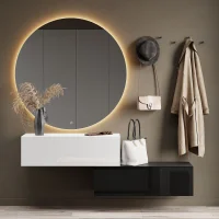 Muebles de recibidor: perchero con 2 armarios colgantes...