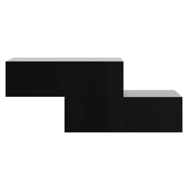 Flur Möbel Garderobe 2x Hängeschrank 100 cm Schwarz