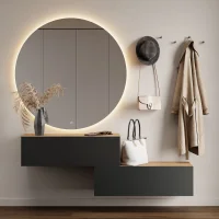 Hallway Furniture: 2-Piece Wardrobe Set (100 cm) in Gold...
