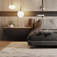 Schlafzimmer Nachttisch Schrank 100 cm Gold Eiche /...