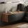 Bedroom nightstand cabinet 100 cm gold oak / anthracite
