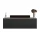 Bedroom nightstand cabinet 100 cm gold oak / anthracite