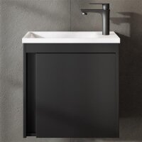 Waschtisch inkl. Waschbecken 50cm schwarz matt