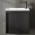 Mueble de lavabo con lavabo de 50 cm, negro mate