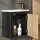Waschtisch inkl. Waschbecken schwarz matt / wotan eiche 50cm