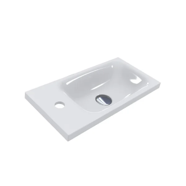 Waschtisch inkl. Waschbecken grau matt / wotan eiche 50cm