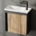 Waschtisch inkl. Waschbecken grau matt / wotan eiche 50cm