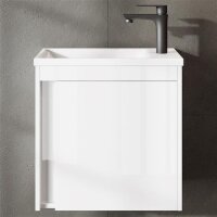 Waschtisch inkl. Waschbecken weiß hochglanz 50 cm