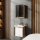Bathroom furniture set with washbasin incl. washbasin and LED mirror cabinet 50 cm, various colours colours