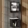 Ensemble de meubles de salle de bains avec meuble-lavabo, lavabo et armoire de toilette à LED, noir mat, 50 cm