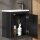 Badmöbel Set mit Waschtisch inkl. Waschbecken und LED-Spiegelschrank Schwarz matt 50 cm