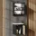 Ensemble de meubles de salle de bains avec meuble-lavabo, lavabo et armoire de toilette à éclairage LED, noir mat / chêne Wotan, 50 cm