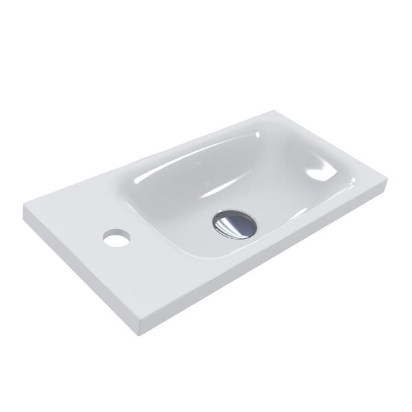 Badmöbel Set mit Waschtisch inkl. Waschbecken und LED-Spiegelschrank Grau matt 50 cm