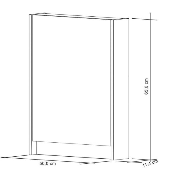 Badmöbel Set mit Waschtisch inkl. Waschbecken und LED-Spiegelschrank Grau matt 50 cm