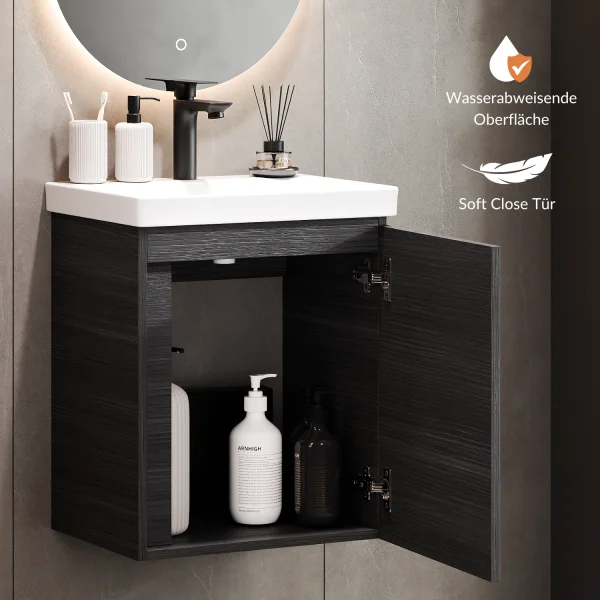 Bathroom furniture set with mirror 50cm (anthracite)