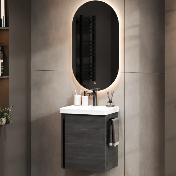 Bathroom furniture set with mirror 50cm (anthracite)