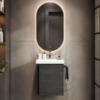 Bathroom furniture set with mirror 50cm (anthracite)
