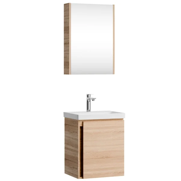 Badmöbel-Set mit Spiegelschrank 50cm (Sonoma Eiche)