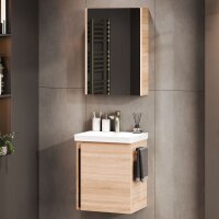 Badmöbel-Set mit Spiegelschrank 50cm (Sonoma Eiche)