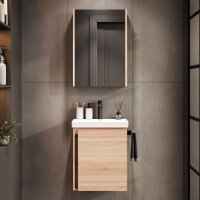 Badmöbel-Set mit Spiegelschrank 50cm (Sonoma Eiche)