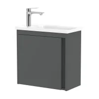 Sink base cabinet 50cm matte gray / matte gray with...