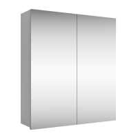 Spiegelschrank Merkur ohne Leuchte - weißgrau, 60 cm