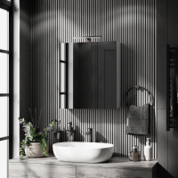 Spiegelschrank Merkur, weißgrau, 60 cm, mit...