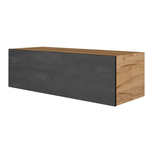 TV Board WEST Gold Oak / Charcoal Black 100 cm