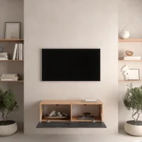 Mueble de televisión WEST, roble dorado / negro...