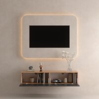 TV Board WEST Gold Eiche / Schwarz Charcoal 140 cm