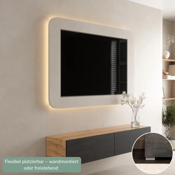 Mueble para TV WEST en roble dorado / negro carbón, 160 cm