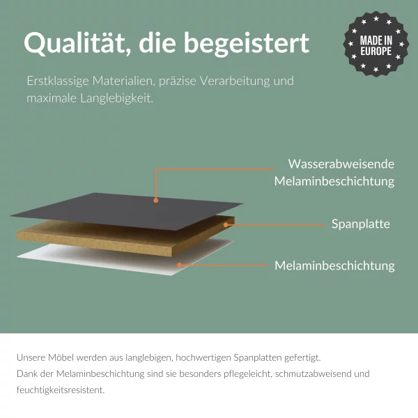 Flur Möbel Garderobe Hängeschrank 100 cm Gold Eiche / Schwarz Charcoal