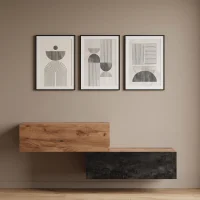 Hallway Furniture Coat Rack with 2 Wall Cabinets, 100 cm,...