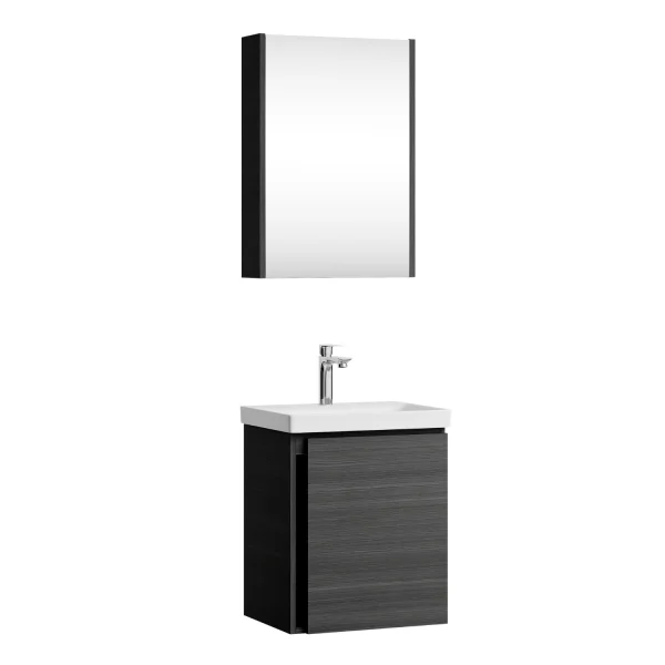 Badmöbel-Set mit Spiegelschrank 50cm (Anthrazit)
