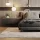 Bedroom nightstand cabinets 2x 100 cm gold oak / black charcoal
