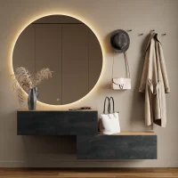 Hallway Furniture: 2-Piece Wardrobe Set (100 cm) in Gold...