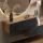 Hallway Furniture: 2-Piece Wardrobe Set (100 cm) in Gold Oak / Charcoal Black