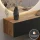 Flur Möbel Garderobe Hängeschrank 140cm einzeln Gold Eiche / Anthrazit
