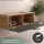 Flur Möbel Garderobe Hängeschrank 140cm einzeln Gold Eiche / Anthrazit