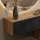 Hallway Furniture Coat Rack Wall Cabinet 140 cm Single Gold Oak / Charcoal Black