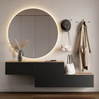 Flur Möbel Garderobe Hängeschrank 140cm doppelt...