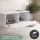 Mobili per corridoio - Appendiabiti - Armadio sospeso 140 cm doppio - Nero/bianco