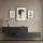 Meuble dentrée, penderie murale 140 cm double, chêne doré / noir charbon