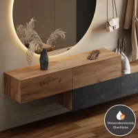 Flur Möbel Garderobe Hängeschrank 140cm doppelt...