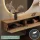 Hallway Furniture: 160 cm Single Wall-Mounted Coat Rack in Gold Oak